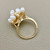 Pearl Cluster Fashion Ring 5.72tcw