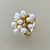 Pearl Cluster Fashion Ring 5.72tcw