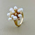 Pearl Cluster Fashion Ring 5.72tcw