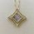 Princess-Cut Diamond Pendant Necklace 0.56tcw