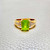 emerald cut peridot and diamond ring