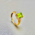 yell gold ring of emerald cut peridot