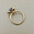 Yellow Gold Sapphire Diamond Ring with High Purity 585 Material