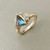 Unique Trillion Blue Topaz and Diamond Ring Crafted in 14kt Gold