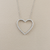 Large Open Heart Diamond Pendant Necklace 0.54tcw