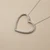 Large Open Heart Diamond Pendant Necklace 0.54tcw