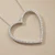 Large Open Heart Diamond Pendant Necklace 0.54tcw