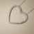 Large Open Heart Diamond Pendant Necklace 0.54tcw