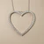 Large Open Heart Diamond Pendant Necklace 0.54tcw