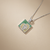 Tsavorite, Sapphire, Diamond Heart Pendant Necklace 0.91tcw
