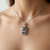 Blue Diamond Pendant Necklace 0.67tcw