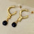Stunning black onyx drop earrings with 5.82tcw stones, designed in luxurious 14kt yellow gold with a vintage aesthetic Treasured & Co.