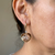 Gold Rose Heart Huggie Drop Earrings 2.28tcw