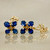 Sapphire Flower Dangle Earrings 0.68tcw