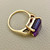 Stunning emerald-cut amethyst ring with 7.43tcw gemstone, designed in luxurious 14kt yellow gold for her Treasured & Co.