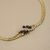 Box clasp on vintage sapphire diamond bracelet 14kt yellow gold