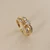 Vintage art deco diamond ring in 14kt yellow gold, 0.92tcw total with 5mm shoulder thickness