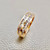 0.24tcw diamond ring in 14kt yellow gold, featuring a double row design perfect for men looking for a unique wedding band or statement ring Treasured & Co.