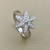 14kt white gold flower diamond ring showcasing 0.21tcw diamonds, designed for a unique and elegant look for her Treasured & Co.