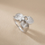 Heart charm diamond ring in 14kt white gold with 0.08tcw G/H SI diamonds