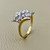14kt gold vintage diamond ring featuring 0.15ct diamonds, a perfect and unique gift for a woman who loves vintage designs Treasured & Co.