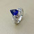 Treasured & Co. 14kt white gold tanzanite diamond ring with a 1.79tcw pear-shaped tanzanite, perfect for adding a touch of sophistication.