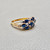 Treasured & Co. 14kt yellow gold vintage marquise sapphire ring with 1.35tcw sapphires, designed for women who love classic, refined jewelry that exudes sophistication and style.