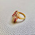 Treasured & Co. 14kt yellow gold vintage ruby and diamond ring with 0.42tcw diamonds, a classic and luxurious design for women who appreciate vintage elegance.