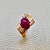 Classic 0.66tcw cabochon ruby ring in 14kt yellow gold, crafted in a vintage style that highlights the beauty of the ruby stone Treasured & Co.