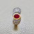 0.50tcw oval ruby ring with rare rubies and round diamonds, set in 14kt yellow gold and designed with a unique two-tone gold style for women Treasured & Co.