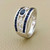0.90tcw sapphire diamond ring, with an oval sapphire center, baguette sapphires, and round diamonds, set in 14kt white gold, perfect for women who appreciate vintage, one-of-a-kind designs Treasured & Co.