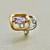Unique 14kt white and yellow gold marquise amethyst diamond ring with 0.90tcw, featuring a marquise amethyst and round diamonds, a perfect one-of-a-kind ring for women Treasured & Co.