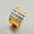 14kt yellow gold men's diamond statement ring with 0.54tcw diamonds, crafted for men who love unique and eye-catching jewelry Treasured & Co.