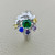 Multi gemstone leaf ring 2.18tcw with emerald, sapphire, amethyst, and citrine set in 14kt white gold. A unique ring for women, crafted by Treasured & Co., Astoria.