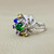 Multi gemstone leaf ring 2.18tcw with emerald, sapphire, amethyst, and citrine set in 14kt white gold. A unique, one-of-a-kind jewelry piece for women from Treasured & Co.