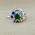 Stunning 2.18tcw multi gemstone leaf ring featuring emerald, sapphire, amethyst, and citrine, set in 14kt white gold. A unique womens ring from Treasured & Co., Astoria, New York.