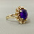 Treasured & Co. cabochon amethyst ring 2.04ct with vintage design in 14kt yellow gold. A unique and bold statement ring for women, crafted in Astoria.
