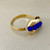 Treasured & Co. lapis lazuli ring 0.95ct, made with 18kt gold. A unique ring for women, crafted in Astoria, New York.