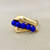 Beautiful lapis lazuli ring 0.95ct, set in 18kt gold. A unique jewelry piece for women from Treasured & Co., Astoria.