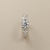 1.01ct round-cut diamond engagement ring in with baguettes setting — top view