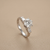 Round & Tapered Baguette Three Stone Diamond Engagement Ring 1.30tcw