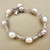 Elegant pearl diamond bracelet 1.52tcw, crafted in 14kt white gold. A luxury and unique bracelet featuring beautiful pearls and diamonds by Treasured & Co.