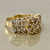 Elegant diamond cluster ring 1.35tcw, set in 14kt yellow gold. A bold and unique statement ring with a cluster of diamonds by Treasured & Co.