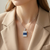 Sapphire And Diamond Pendant Necklace 1.40tcw
