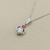 Ruby & Diamond Heart Pendant Necklace | 14K White Gold 0.40 ct tw