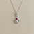 Ruby & Diamond Heart Pendant Necklace | 14K White Gold 0.40 ct tw
