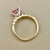 Pink Topaz Diamond Ring 1.60tcw