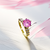 Pink Quartz Diamond Ring 1.60tcw