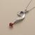 Ruby & Diamond Pendant Necklace | 14K White Gold 0.51 ct tw