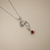Ruby & Diamond Pendant Necklace | 14K White Gold 0.51 ct tw